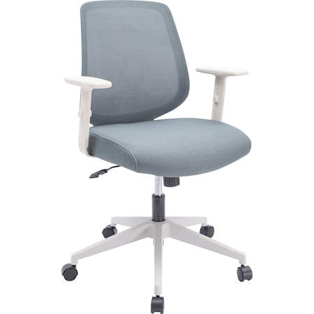Nusparc Mid-Back Task Chair, Gray/White NPRCH201MAGY